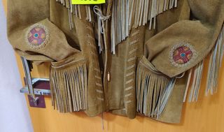 Chaqueta de piel flecos country marca Indian nueva