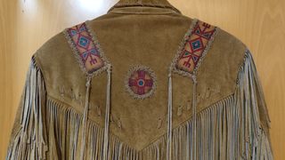Chaqueta de piel flecos country marca Indian nueva
