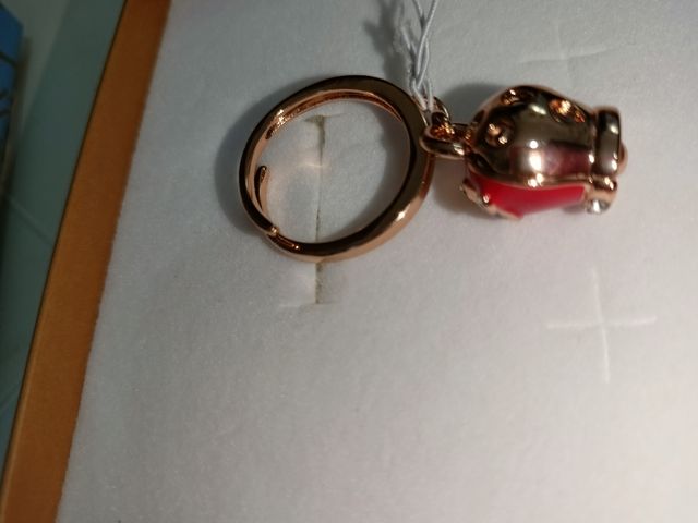 Anello AMo Capri con campanella gufo rossa