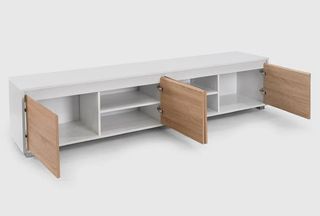 Mueble Salón 200cm Blanco y Madera