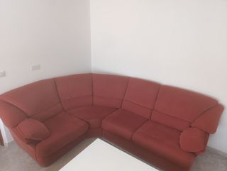 Sofá rinconera granate