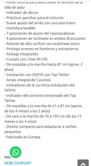 OfErTa! Silla de coche para bebé giratoria