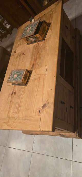 Mueble Mexicano Madera Maciza.Mesa mexicana madera