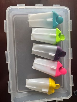 Juego 5 moldes helado colores