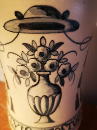 Albarelo Farmacia Cerámica Talavera, Azul Años 70