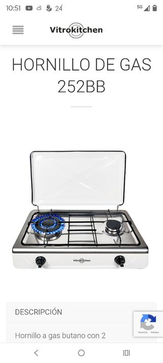 Hornillo de Gas Vitrokitchen 252BB blanco 