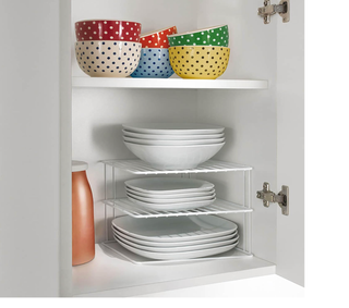 Estante de esquina de metal blanco x2