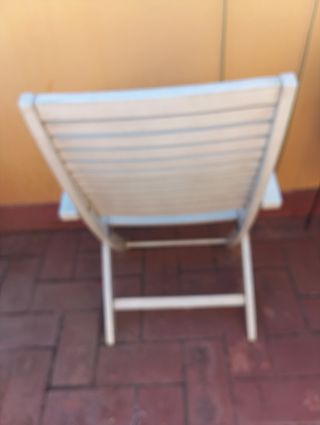 Sillón Plegable Madera Blanca , Terrazas ,Jardines