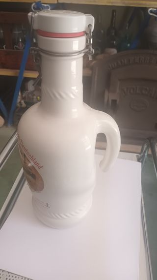 Botella de cristal esmaltado Gruß von Hamburg