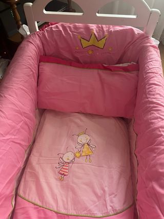 Minicuna clásica madera blanca