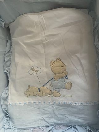 Minicuna clásica madera blanca