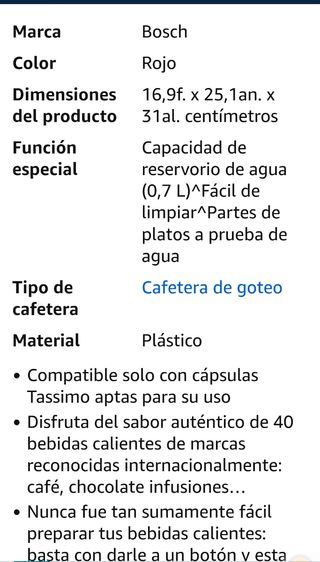 Cafetera de goteo roja