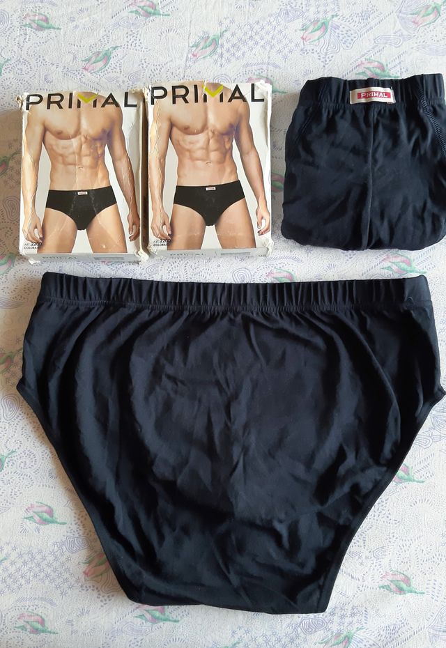 2 paia di Slip Uomo (Nuovi) 8/3XL Cotone morbido