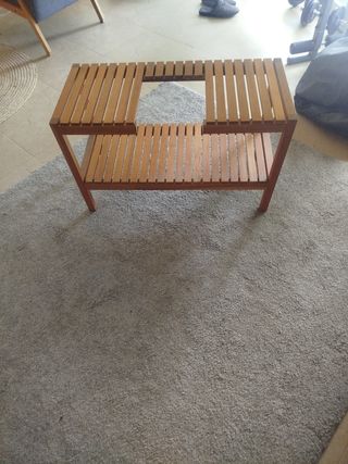 Banco de madera para lavabo