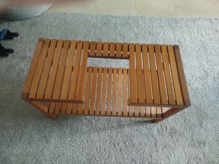 Banco de madera para lavabo