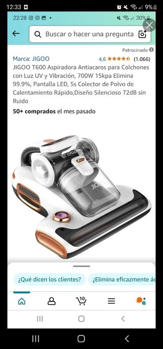 Aspiradora Antiacaros JIGOO T600