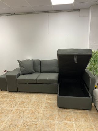 SOFA CAMA CHAISE LONGUE + 2 PUFF NUEVO