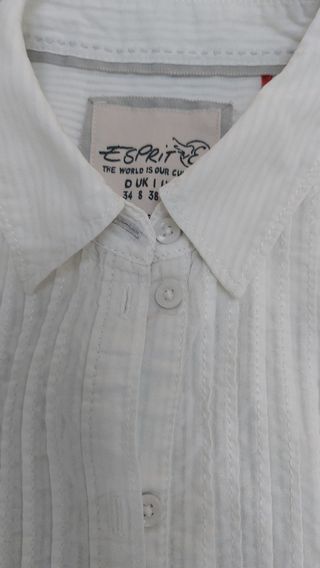 Camicia bianca Esprit tg 38 XS plissettata