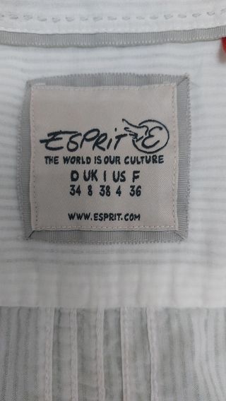 Camicia bianca Esprit tg 38 XS plissettata
