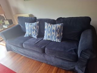 Sofá de 3 plazas azul marino