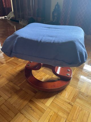 Taburete reposapiés azul