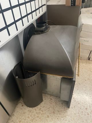 Horno SMEG color grafito y campana 