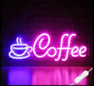 COMBO 2 Lampade Neon Led "SEA BEACH + COFFEE"