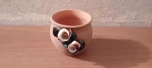 5 mini vasi in terracotta decorati