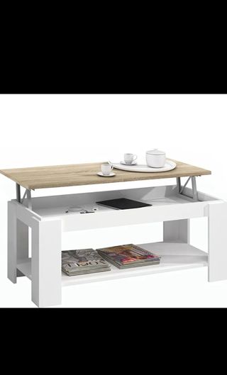 Mesa abatible/elevable madera y blanca