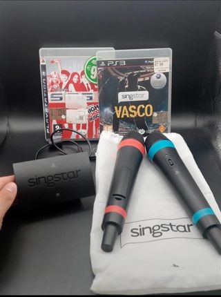 Microfoni Singstar Sony con 2 giochi