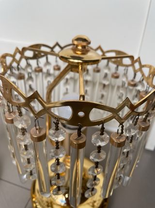 Lámparas de mesa vintage con cristales