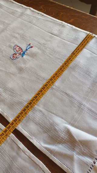 Pannelli tenda con farfalle ricamate