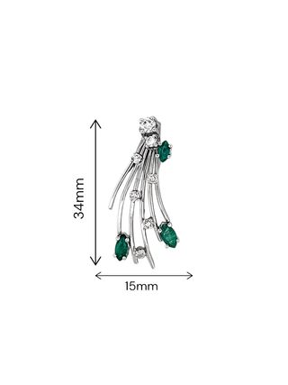 Colgante Vintage Oro Blanco Esmeraldas Diamante