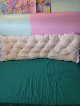 Cabecero acolchado beige cama 1.50