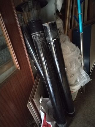 Estufa de leña/carbón Hergon antigua más 5 tubos