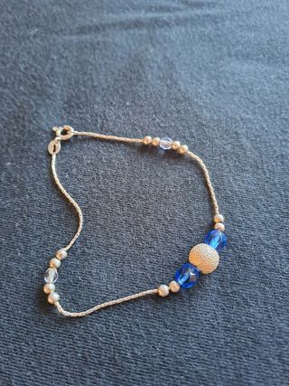 Braccialetto con perle cristallo e acciaio