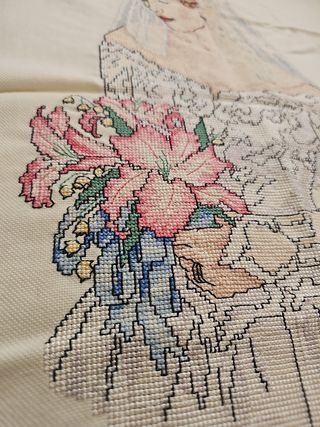 Petit pua Novia Hecho a Mano con hilo de seda