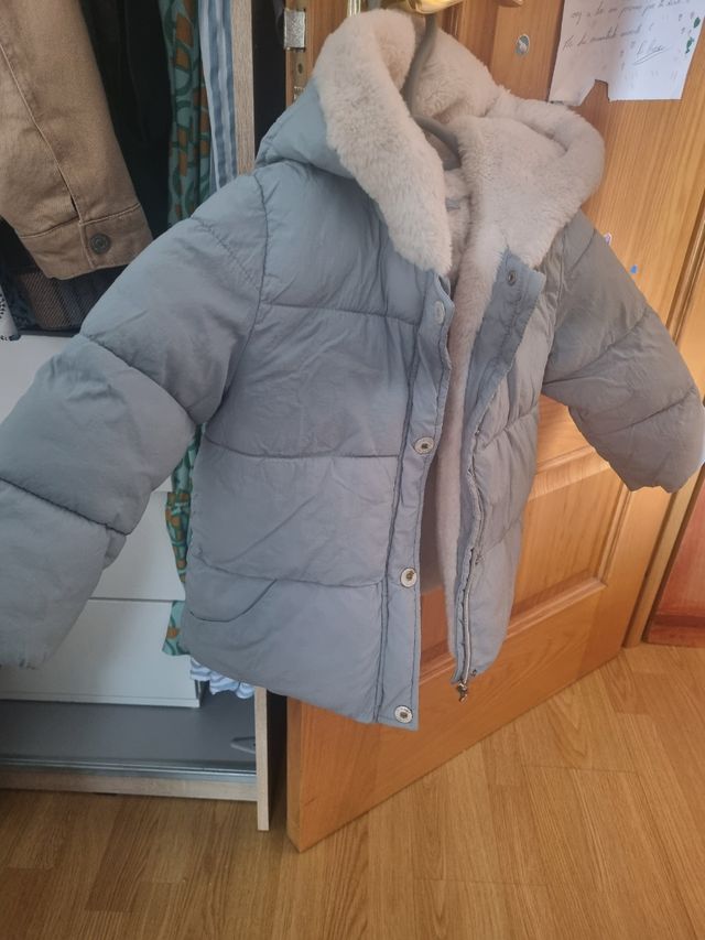 Chaqueta infantil gris con forro