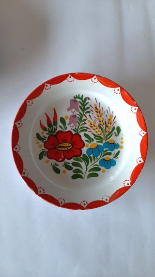 Piatti Cecoslovacchi Maiolica Dipinti a Mano