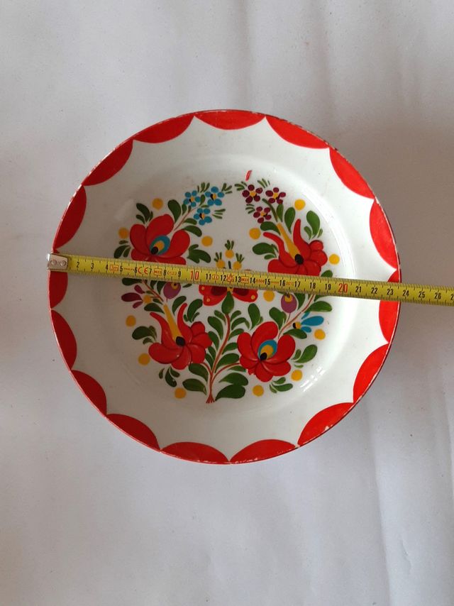 Piatti Cecoslovacchi Maiolica Dipinti a Mano