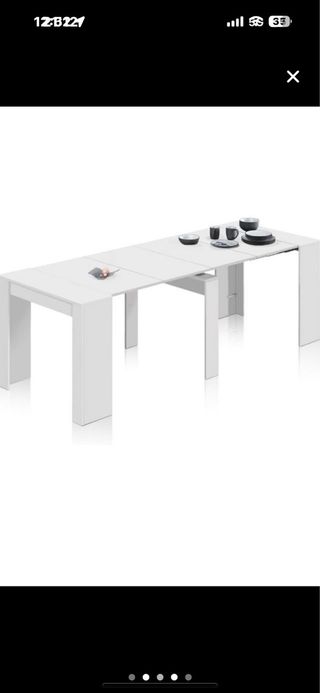 Consolle allungabile in legno Mesa. SENZA VETRO