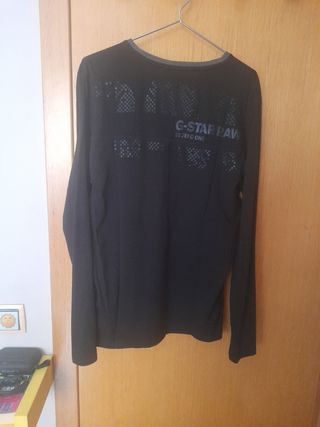 Camiseta G-Star Negra Manga Larga