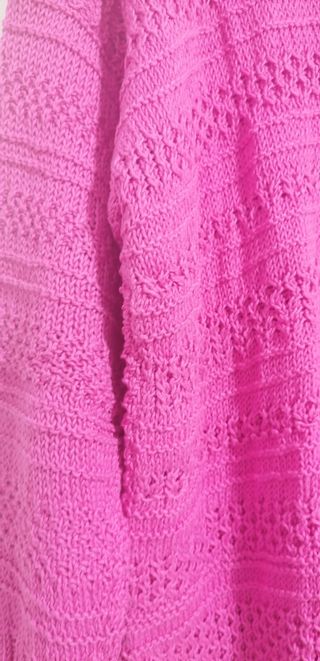 Jersey de punto rosa manga larga