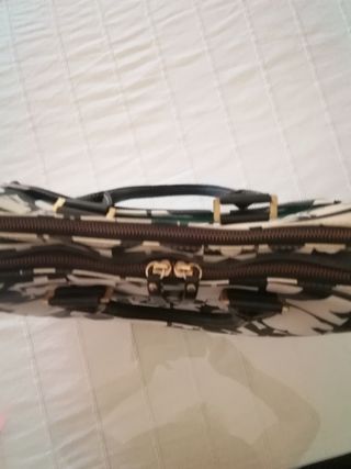 Maletín Tous original de Piel blanco y negro.