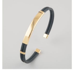 Pulsera Oro y Caucho