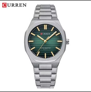 Reloj Curren Hombre Plata y Verde