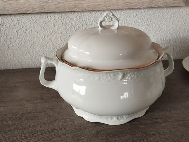 Juego consomé Sta Clara, porcelana