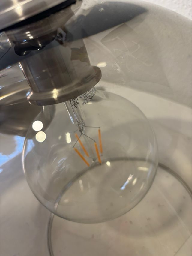 Lámpara colgante IKEA cristal y metal