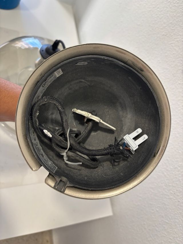 Lámpara colgante IKEA cristal y metal