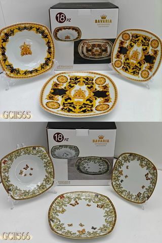 Set di piatti 18 pezzi in porcellana